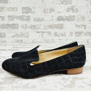 Vince Camuto Melley Black Suede Slip On Business Casual Comfy Loafers O359